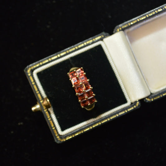 9ct Yellow Gold 10 Stone Cubic Zirconia Ring