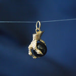 Vintage Eagle claw holding onyx ball Yellow 9ct gold