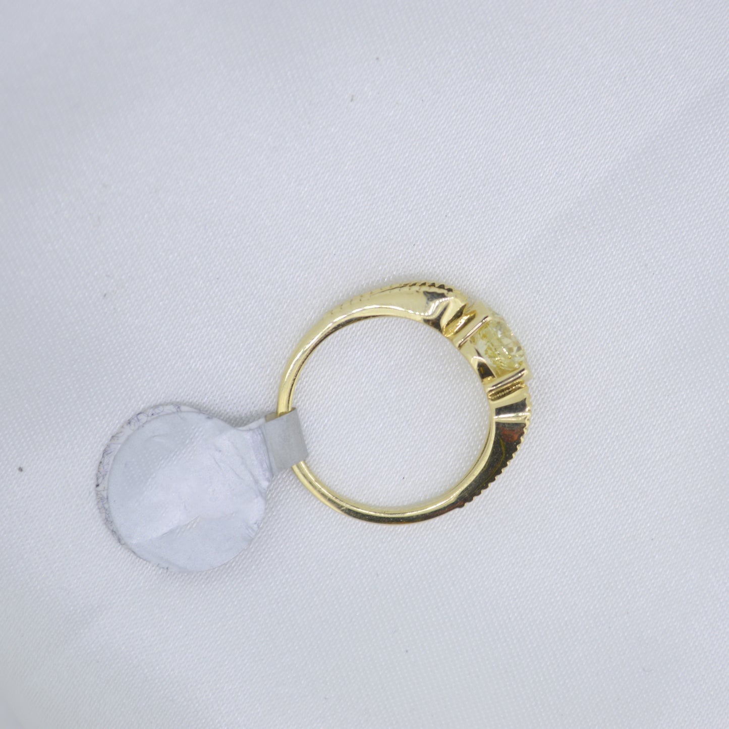 14ct Yellow Gold Natural Diamond Ring Solitaire Split Shank/Bypass Style