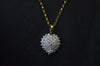 Vintage 18ct Diamond heart Pendant on elegant 9ct Box chain