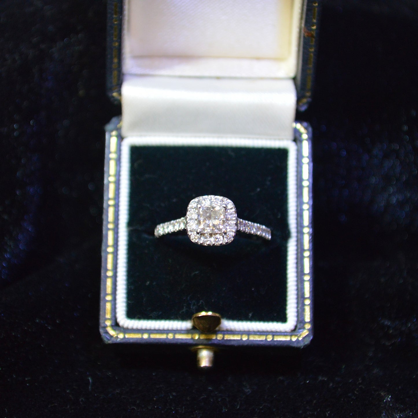 Lab Grown Princess Cut 0.54 Carat Diamond Platinum Ring