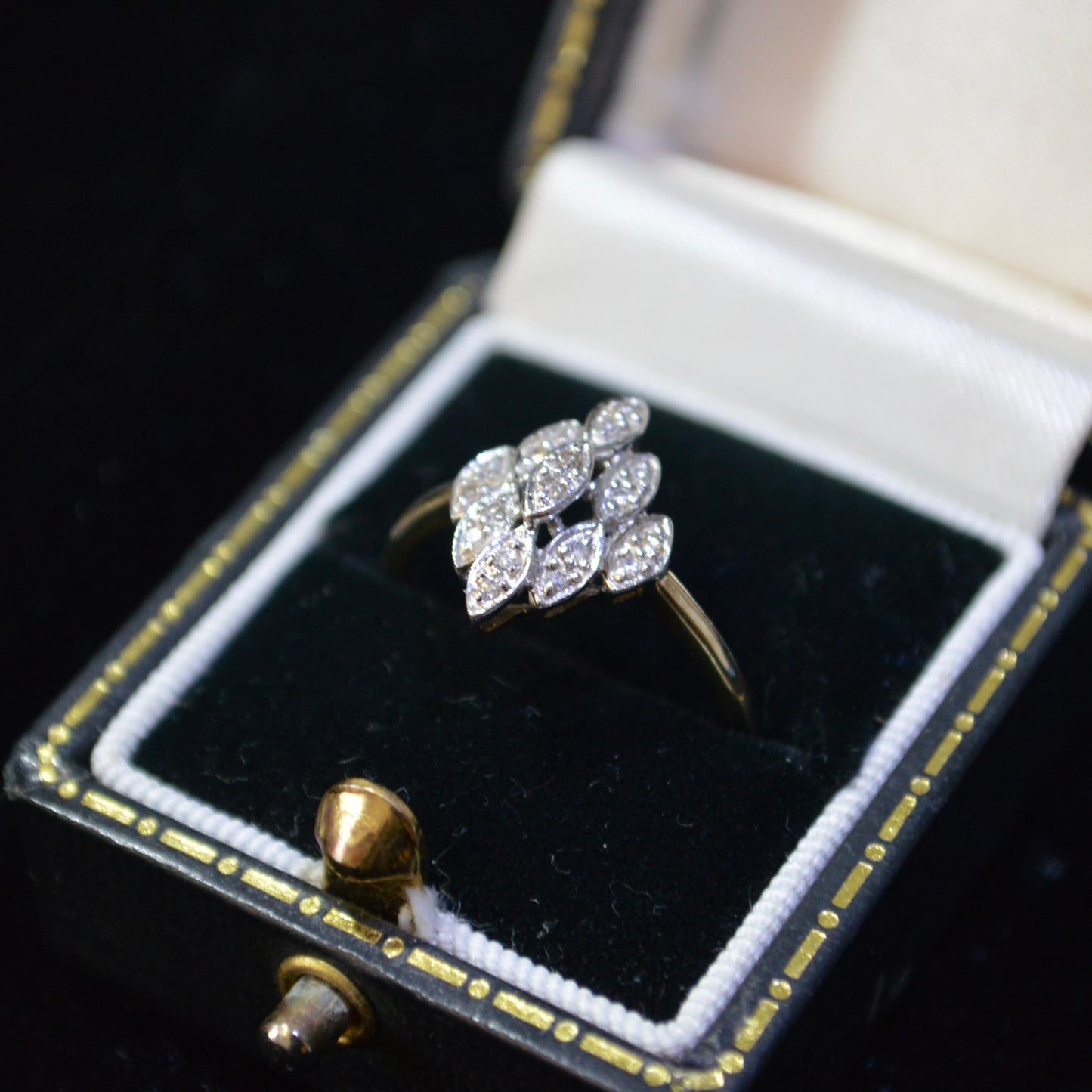 9ct Yellow Gold Marquise shape Diamond ring