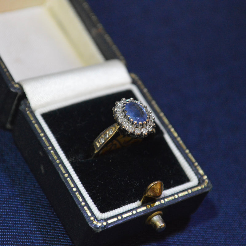 Sapphire and diamond ring