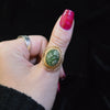 9ct Large Green Ring