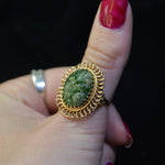 9ct Large Green Ring