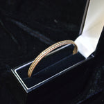 Tri-Tone 9ct Bangle