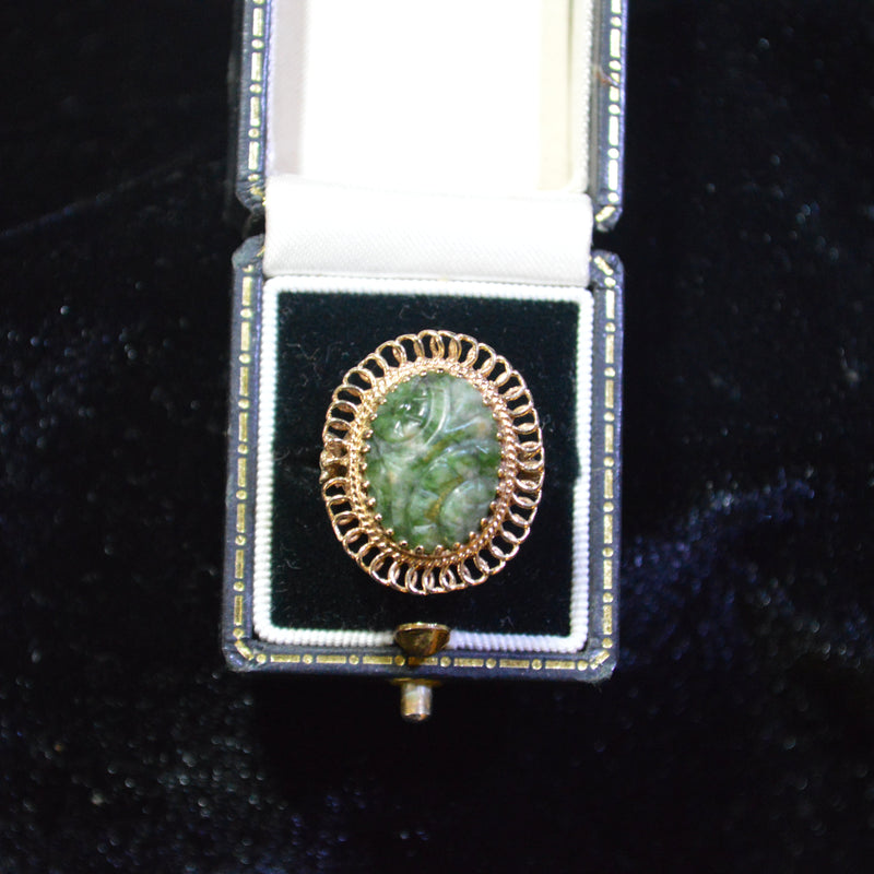 9ct Large Green Ring