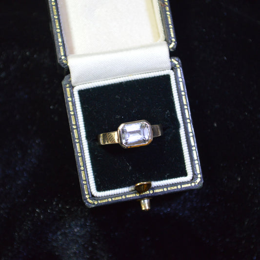 9ct Cubic Zirconia Rub-over ring