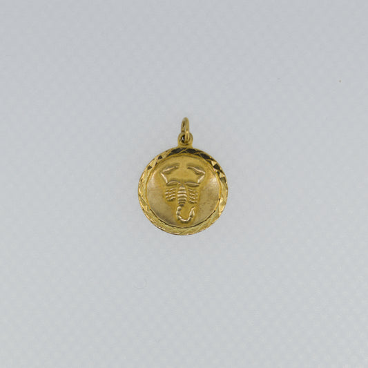 9ct Yellow Gold 'Scorpio' Scorpion Pendant