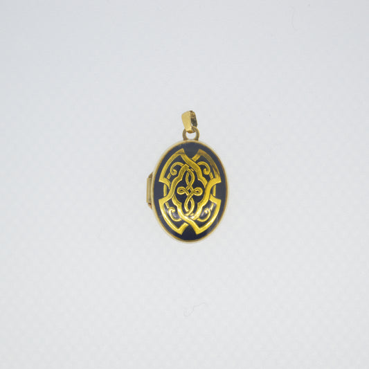 Vintage Enamelled 9ct Gold Locket