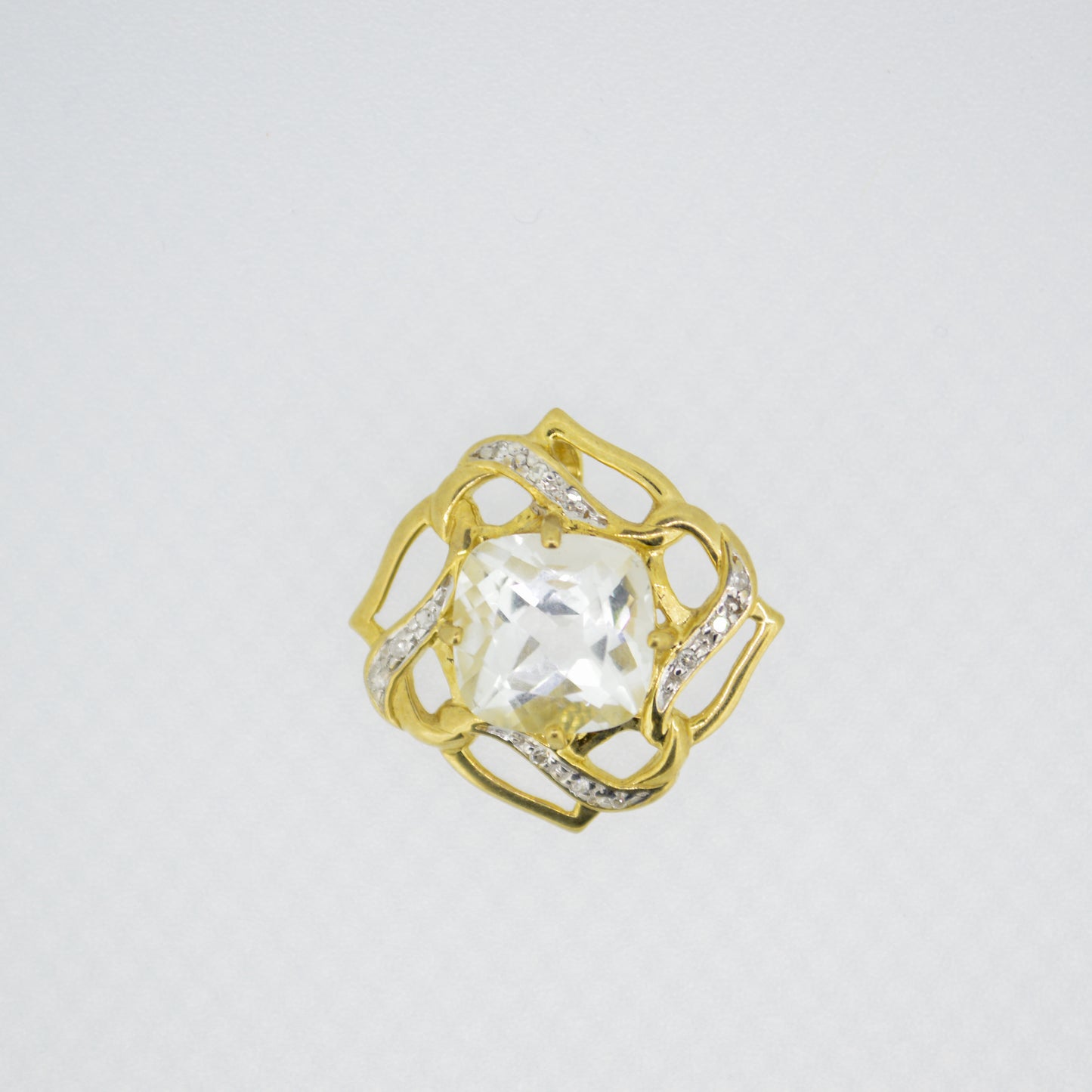 Vintage 9ct Gold Kunzite Pendant