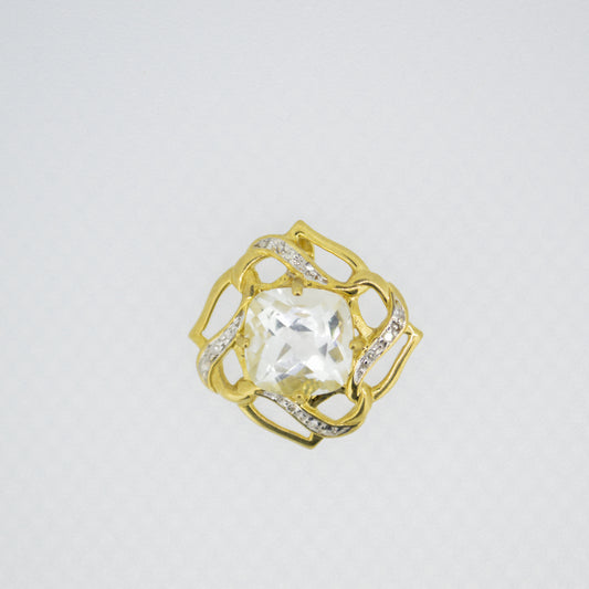 Vintage 9ct Gold Kunzite Pendant