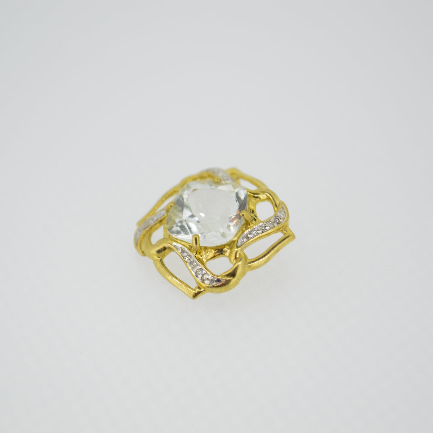 Vintage 9ct Gold Kunzite Pendant
