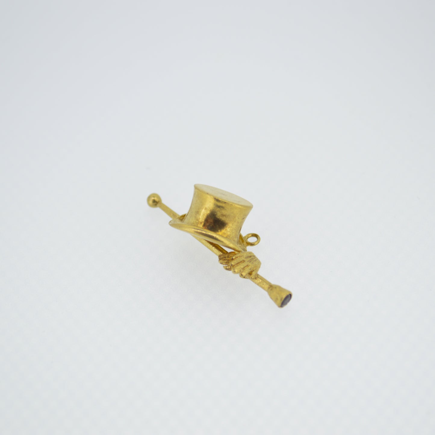 Vintage 9ct Gold Top Hat and Cane Charm
