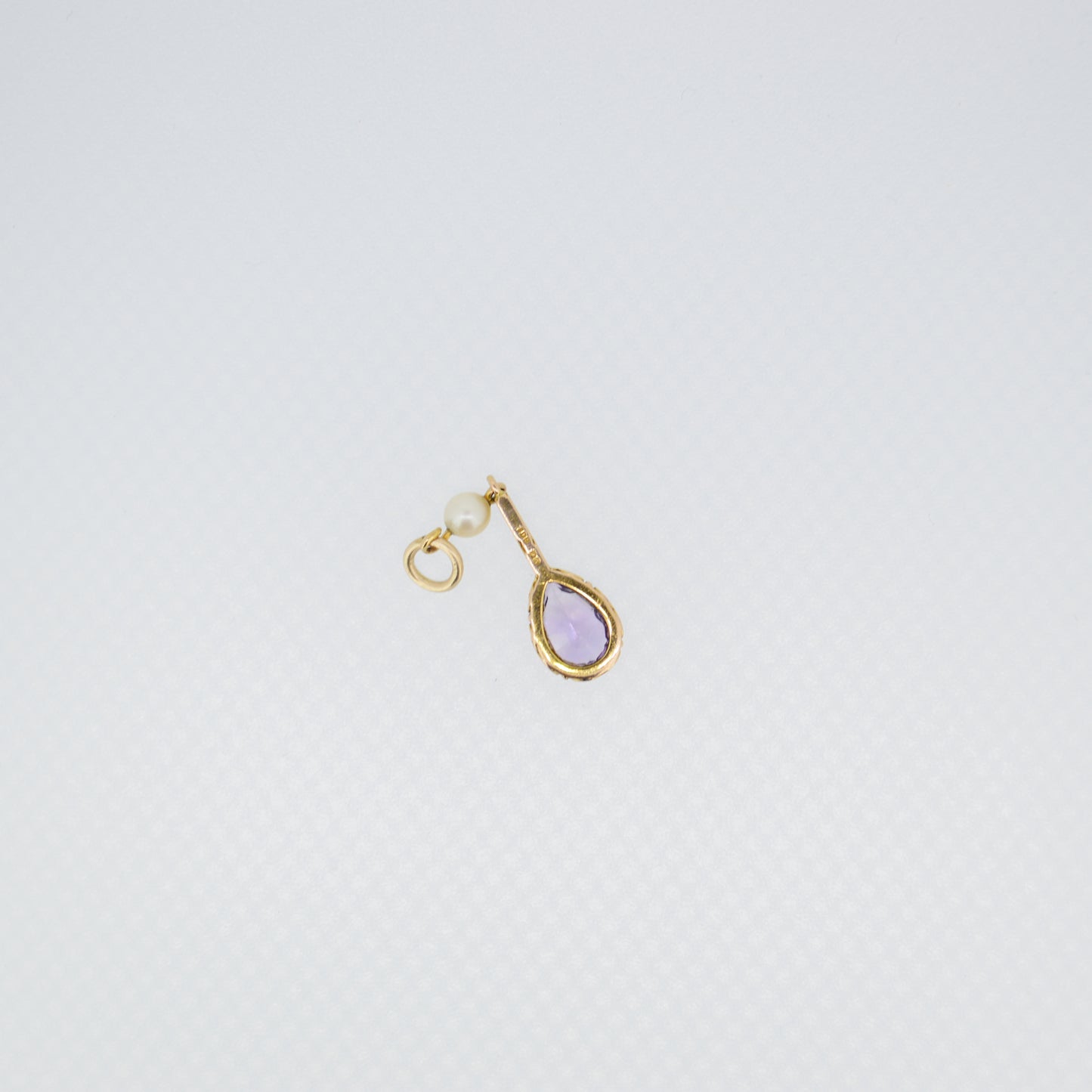 Vintage Amethyst & Pearl 9ct Gold pendant