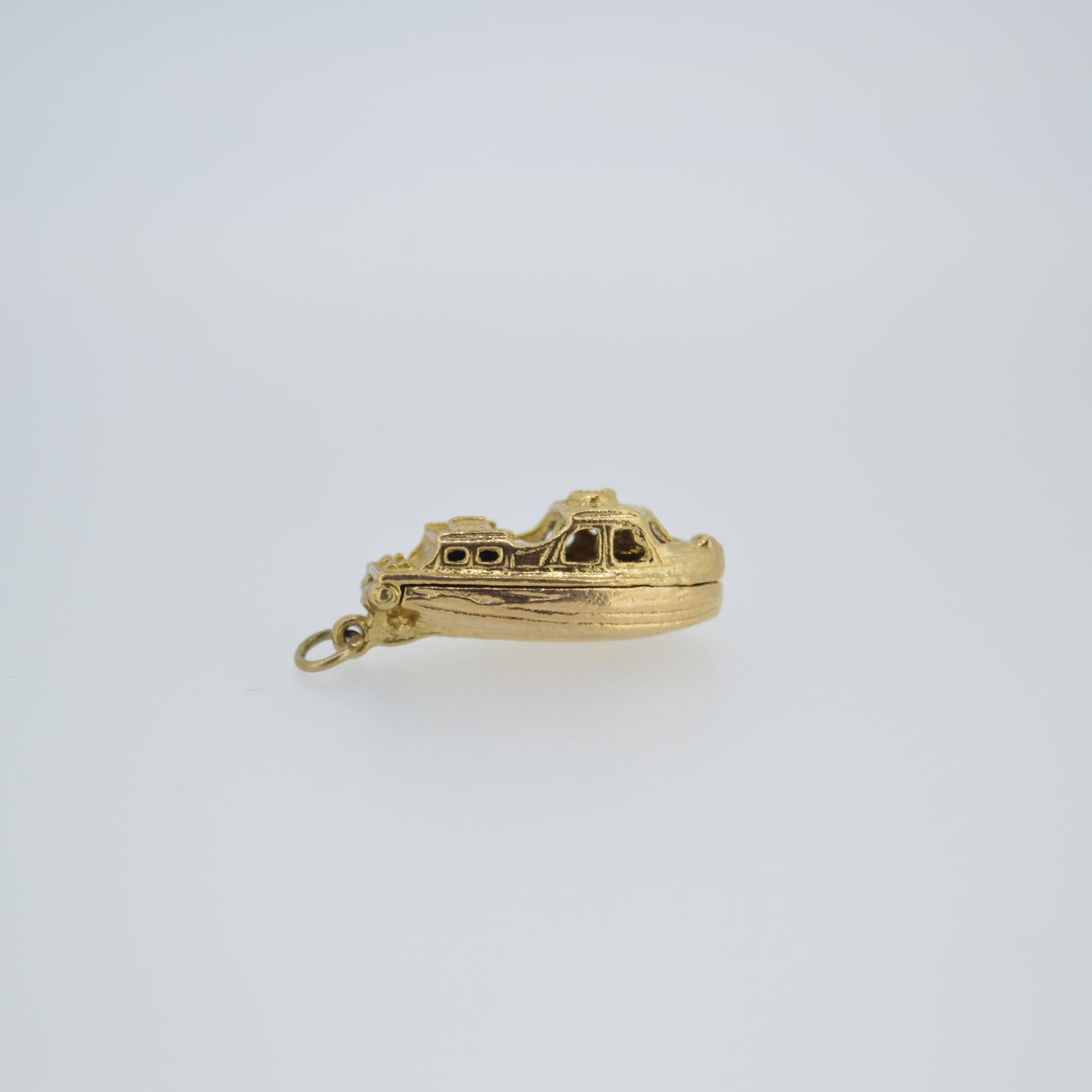 Vintage 9ct Gold Motor Boat Charm