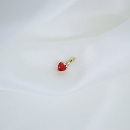 Small 9ct Red heart pendant