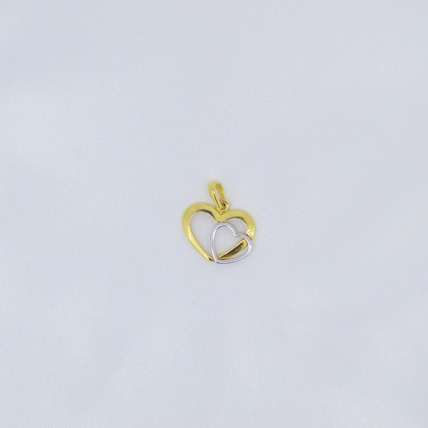 18ct Yellow & White Gold Heart pendant