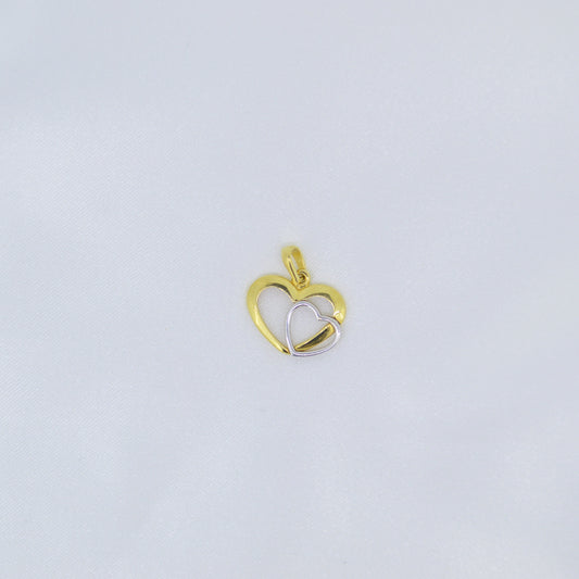 18ct Yellow & White Gold Heart pendant
