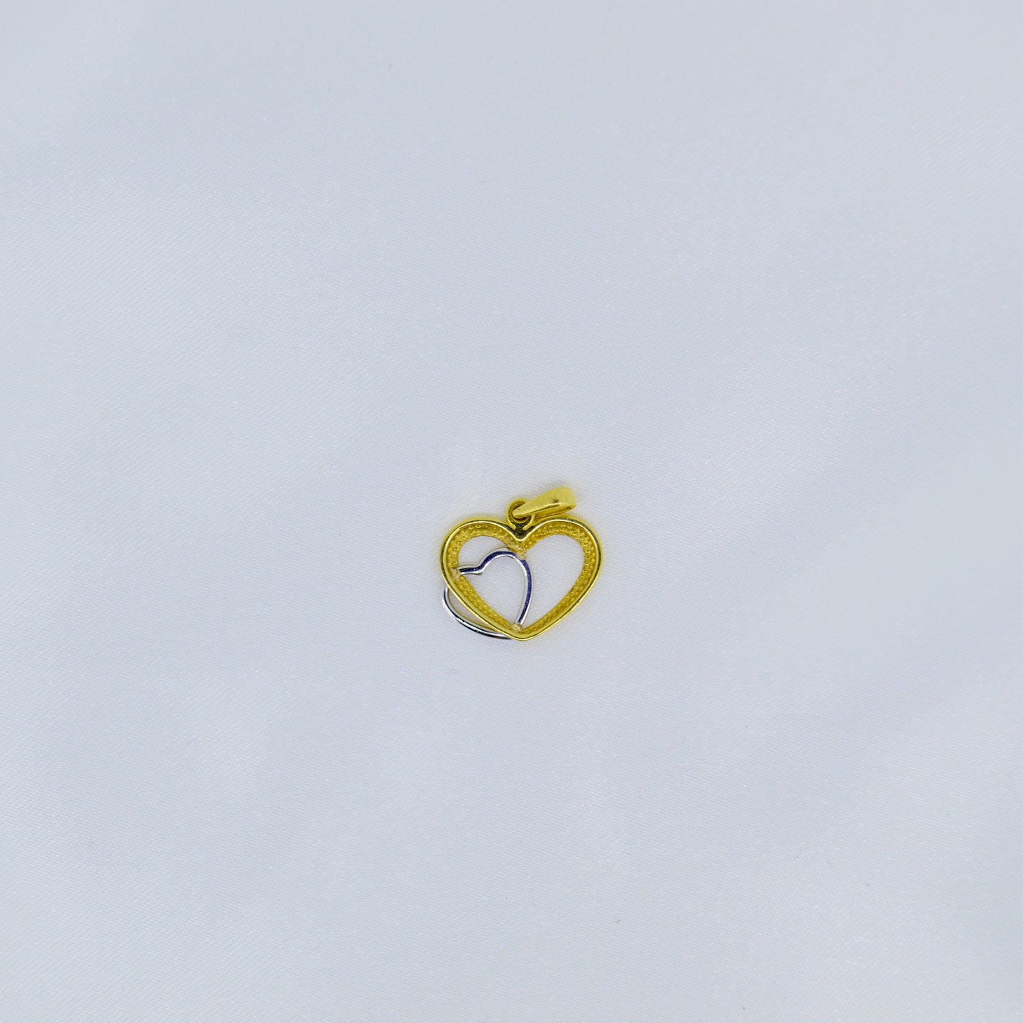 18ct Yellow & White Gold Heart pendant