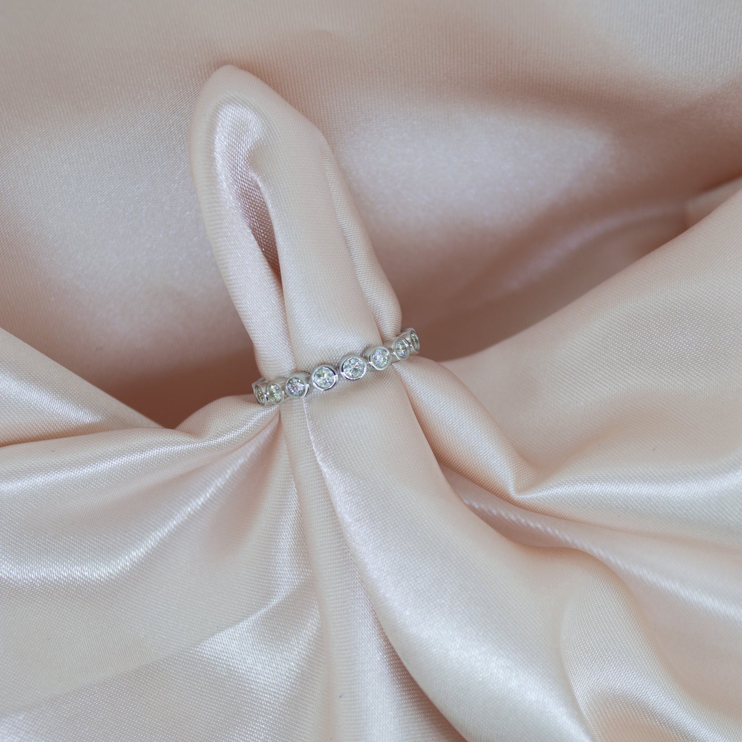 New Platinum Half Eternity Diamond Ring