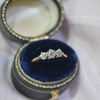 Vintage 18ct three-stoned old cut Diamond ring