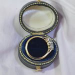 Vintage 18ct three-stoned old cut Diamond ring