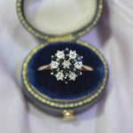 Vintage 9ct Diamond & Sapphire