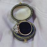 Vintage 9ct Diamond & Sapphire
