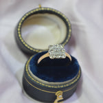 Vintage 18ct Flat-top Diamond Cluster