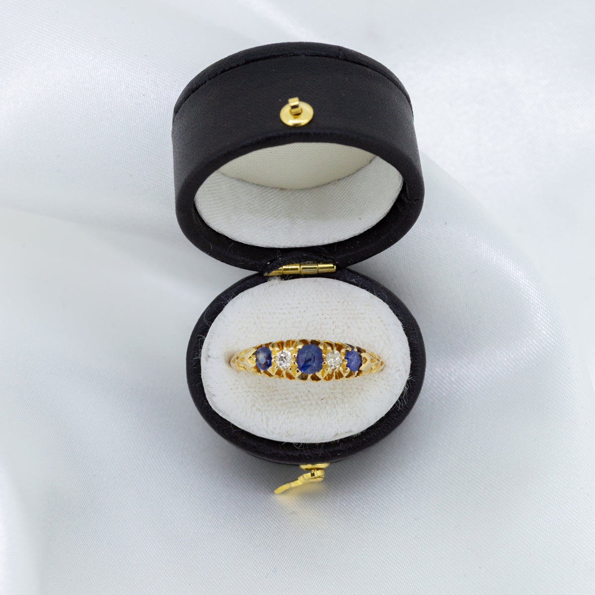 Vintage Diamond & Sapphire Five-Stone ring