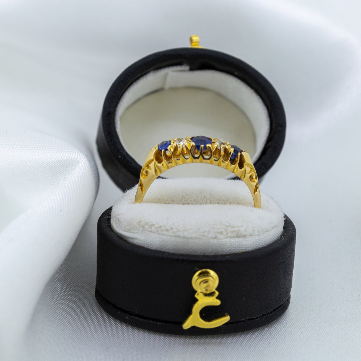 Vintage Diamond & Sapphire Five-Stone ring