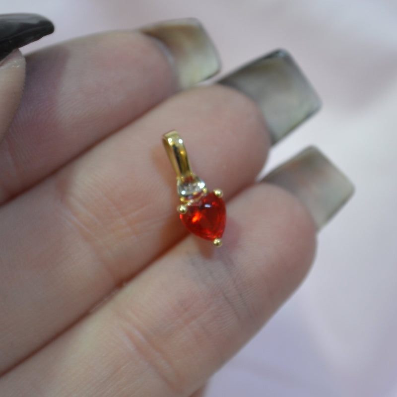 Small 9ct Red heart pendant