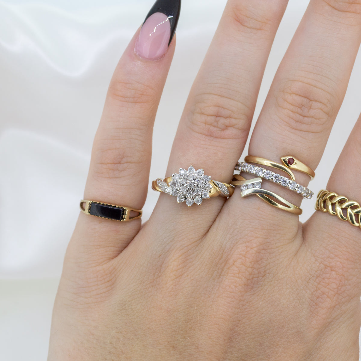 9ct Gold Diamond Cluster Ring