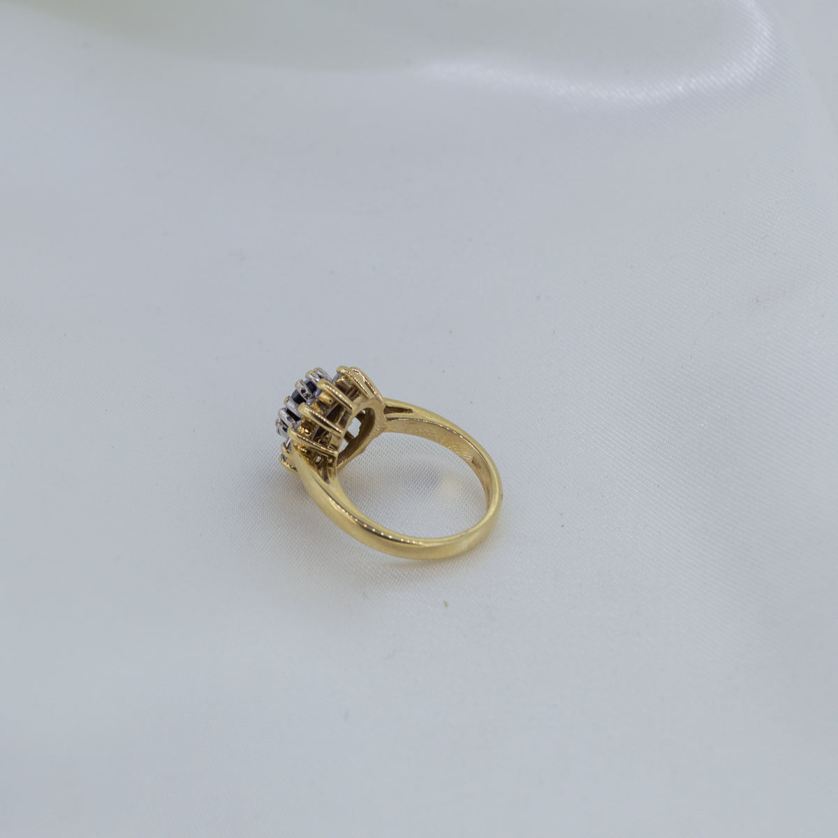 9ct Gold Sapphire & Cubic Zirconia Dress Ring