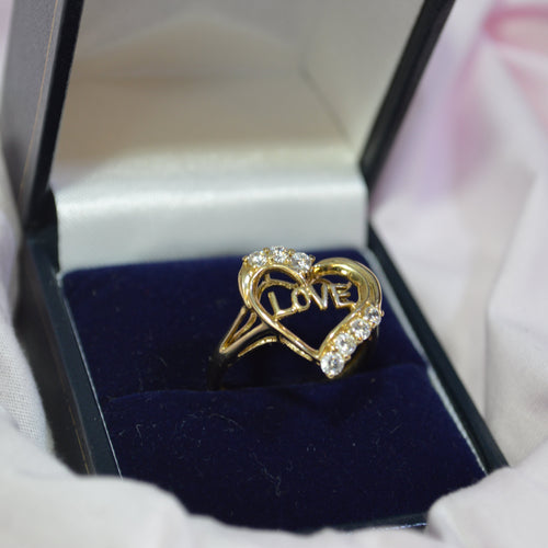 14ct gold 'Love' ring