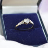 9ct heart ring with diamond