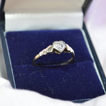 9ct heart ring with diamond