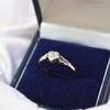 9ct heart ring with diamond