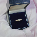 9ct heart ring with diamond
