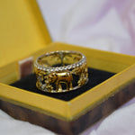 18ct Gold Elephant ring with Diamonds