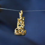 Vintage 9ct yellow horse fob