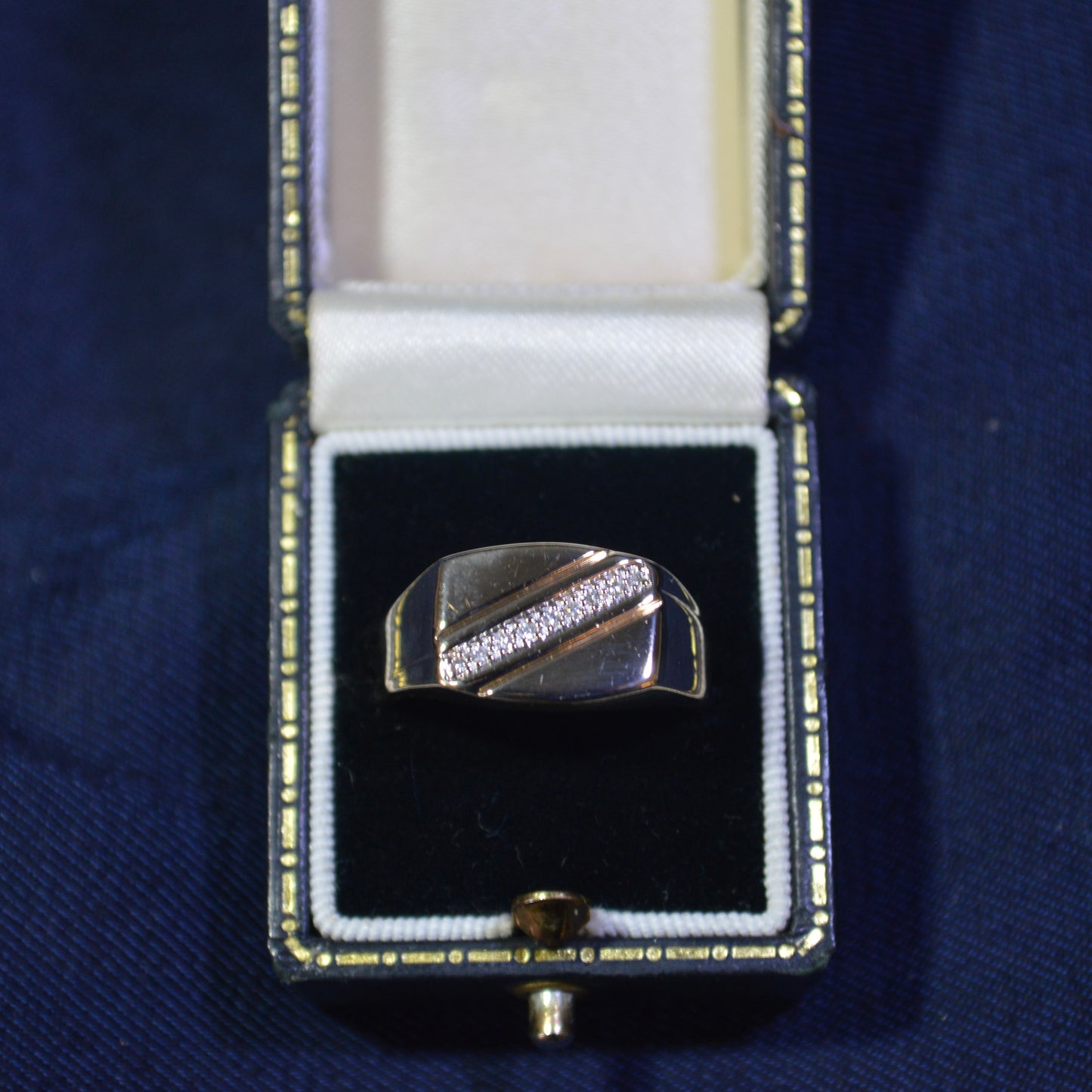 Mens Diamond Signet Ring
