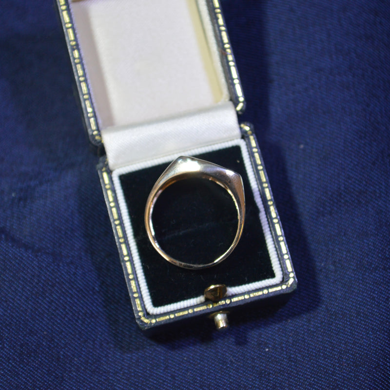 Mens Diamond Signet Ring
