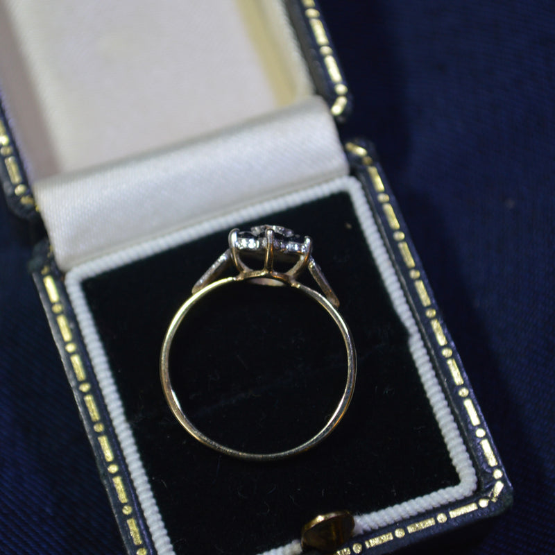 Sapphire Flower Ring