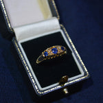 18ct 'Victorian' style Sapphire and Diamond Ring
