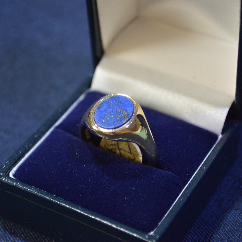 Blue signet ring