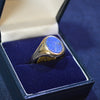 Blue signet ring