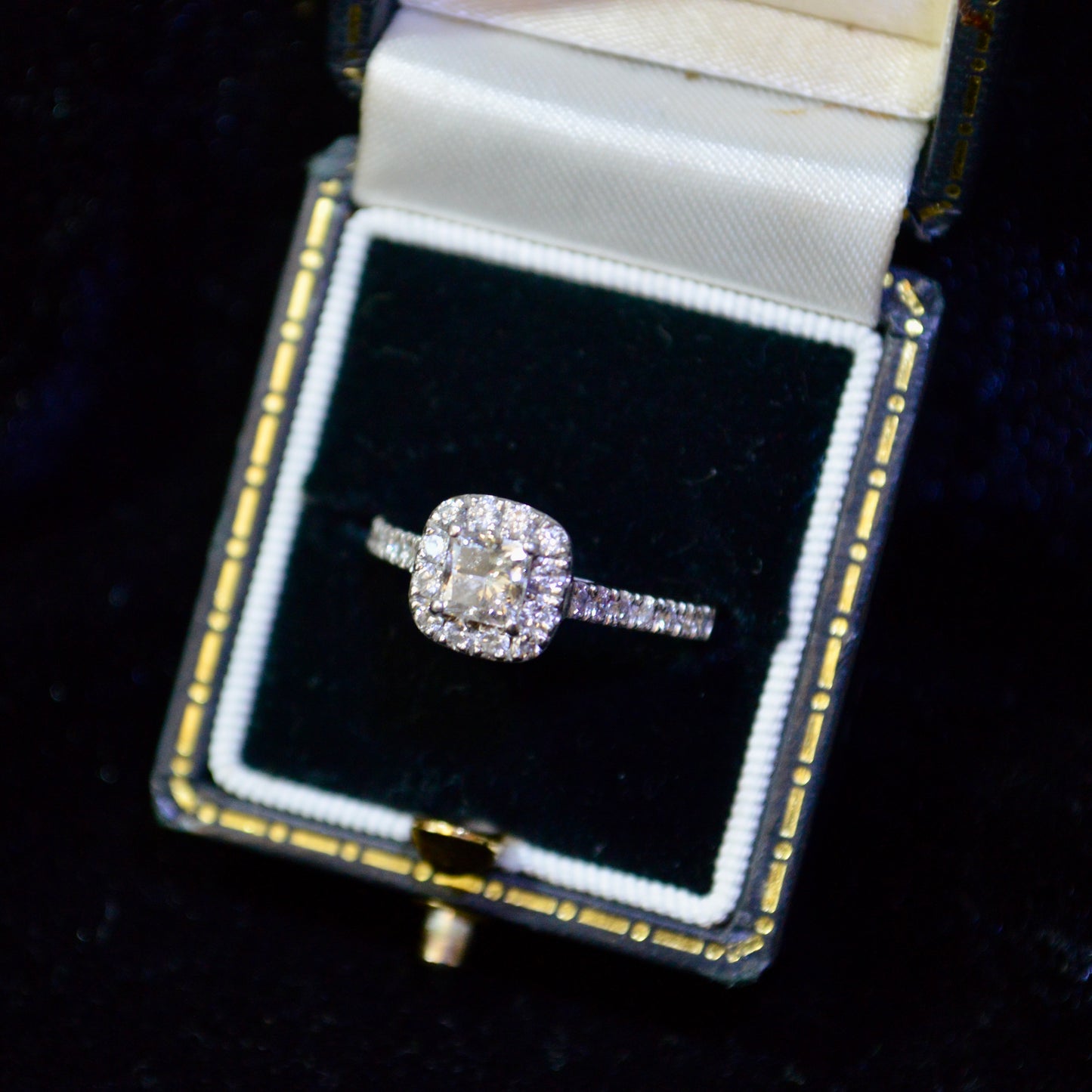 Lab Grown Princess Cut 0.54 Carat Diamond Platinum Ring