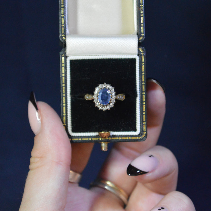 Sapphire and diamond ring